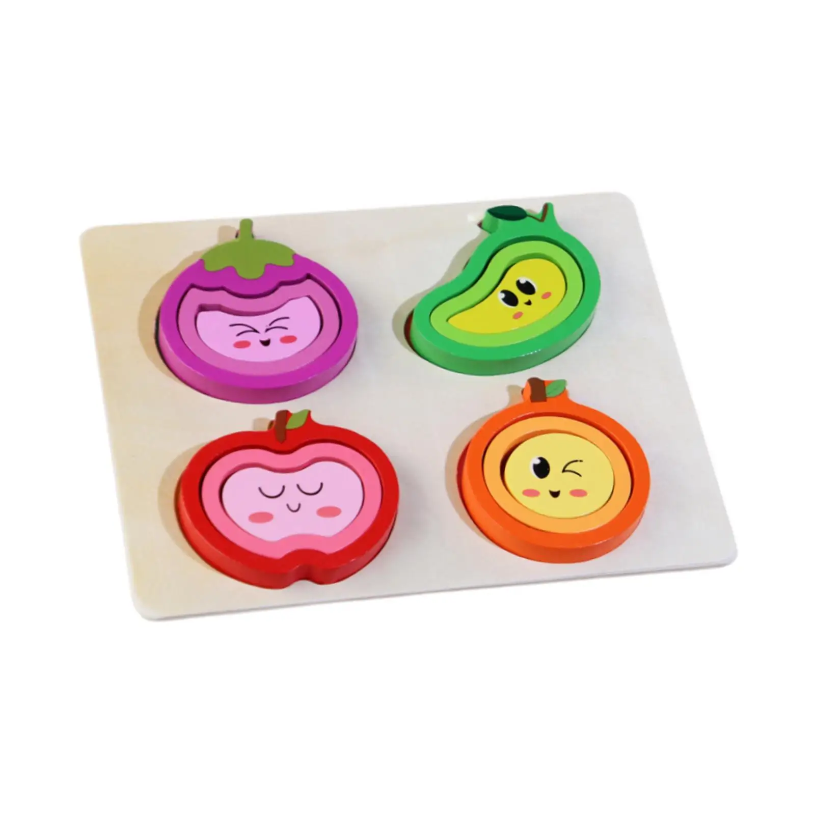 Wooden Puzzle Hand Eye Coordination Sturdy Colors and Shapes Cognition Educational Toys for Baby Kids Girls Boys 1 2 3 Year Old