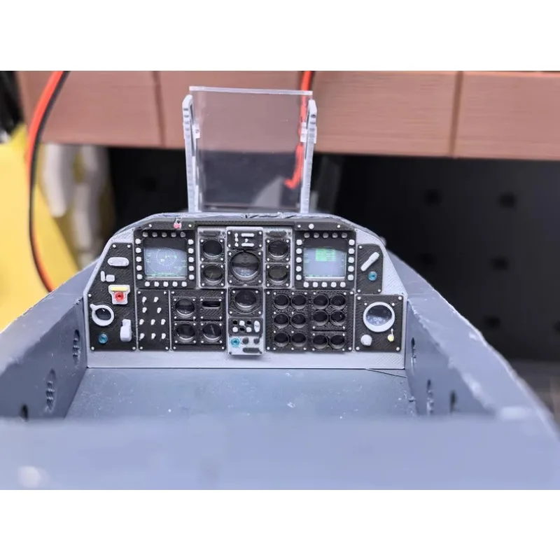 3D Printed Color FPV Scale Instrument Panel for Freewing 64mm A10 RC Airplane Cockpit Dashboard Upgrade Parts Accessories