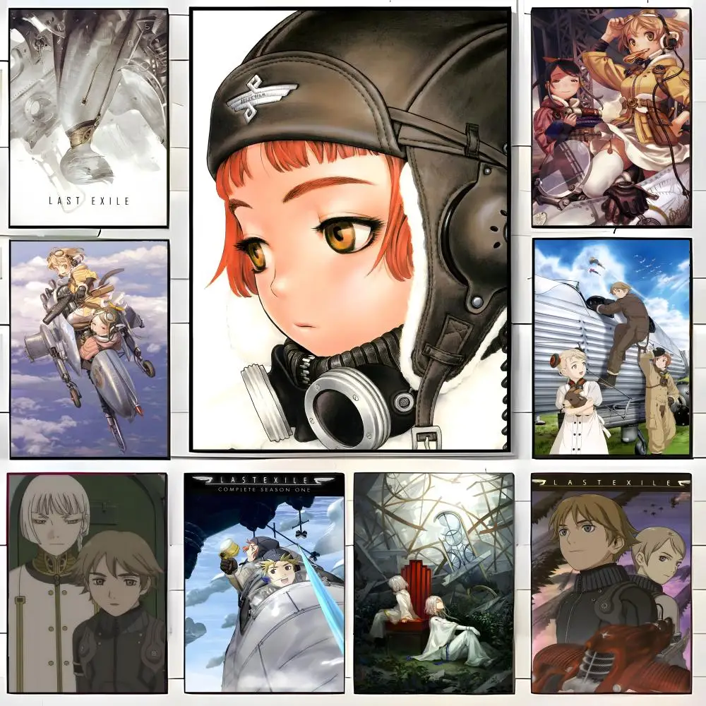 Steampunk Anime L-LAST EXILE Poster  Self-adhesive Art Waterproof Paper Sticker Coffee House Bar Room Wall Decor