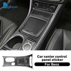 Carbon Fiber ABS Suede Car Center Console Gear Shift Panel Trim Cover For Mercedes Benz A Class W176 CLA C177 GLA X156 2013-2018