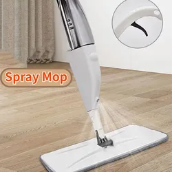 Spray Mop For Household Kitchen Tile Floor Cleaning 360 Rotary Mop Reusable Microfiber Cloth Spray Mop Household Cleaning Tools