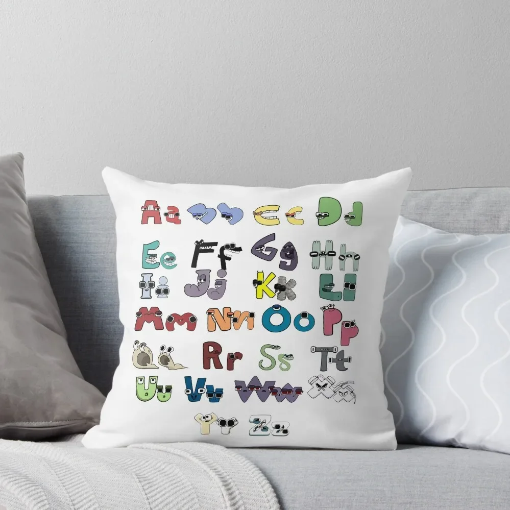 

Alphabet Lore a to z Throw Pillow Pillow Case pillow pillowcase