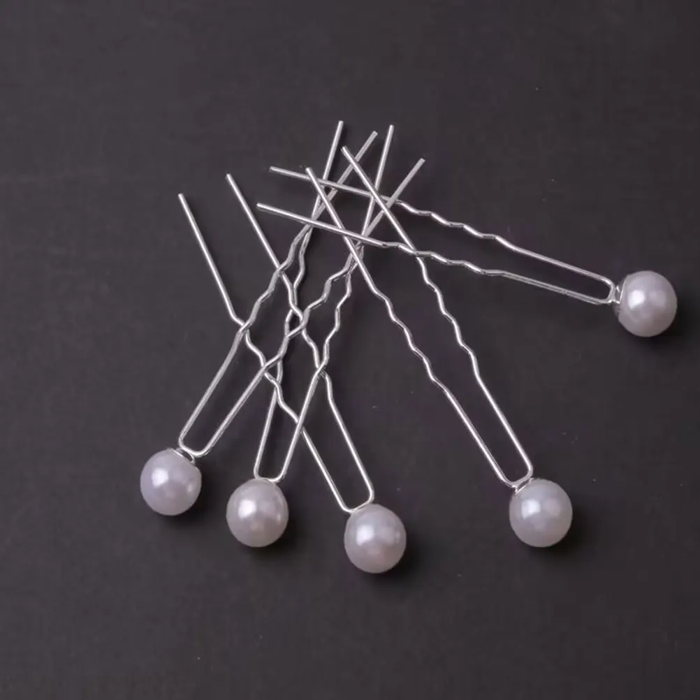 

30 Pcs Pearl Hairpin Card Bride Clip Bridal Clips Pins Wedding Hairpins Side Accessory Accessories