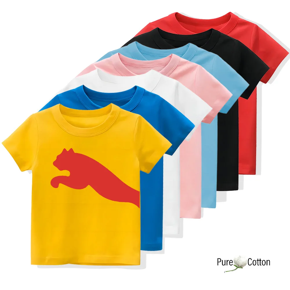 Boys outdoor daily sports short-sleeved T-shirt clothing Summer children casual comfort light short-sleeved 100% cotton