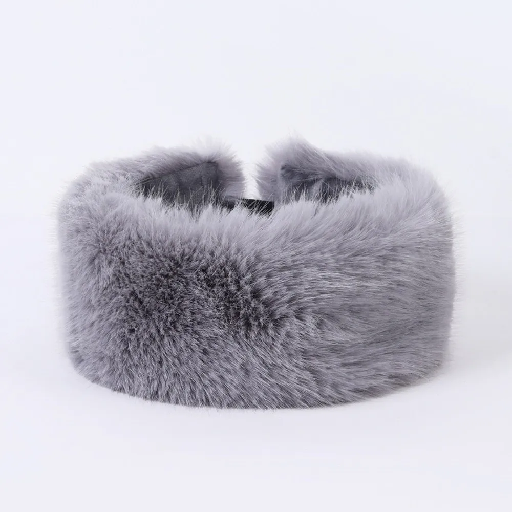 New Faux Fur Empty Hat Thicken Winter Warm Travel Brimless Hat Soft Ear Protection Headband Cover