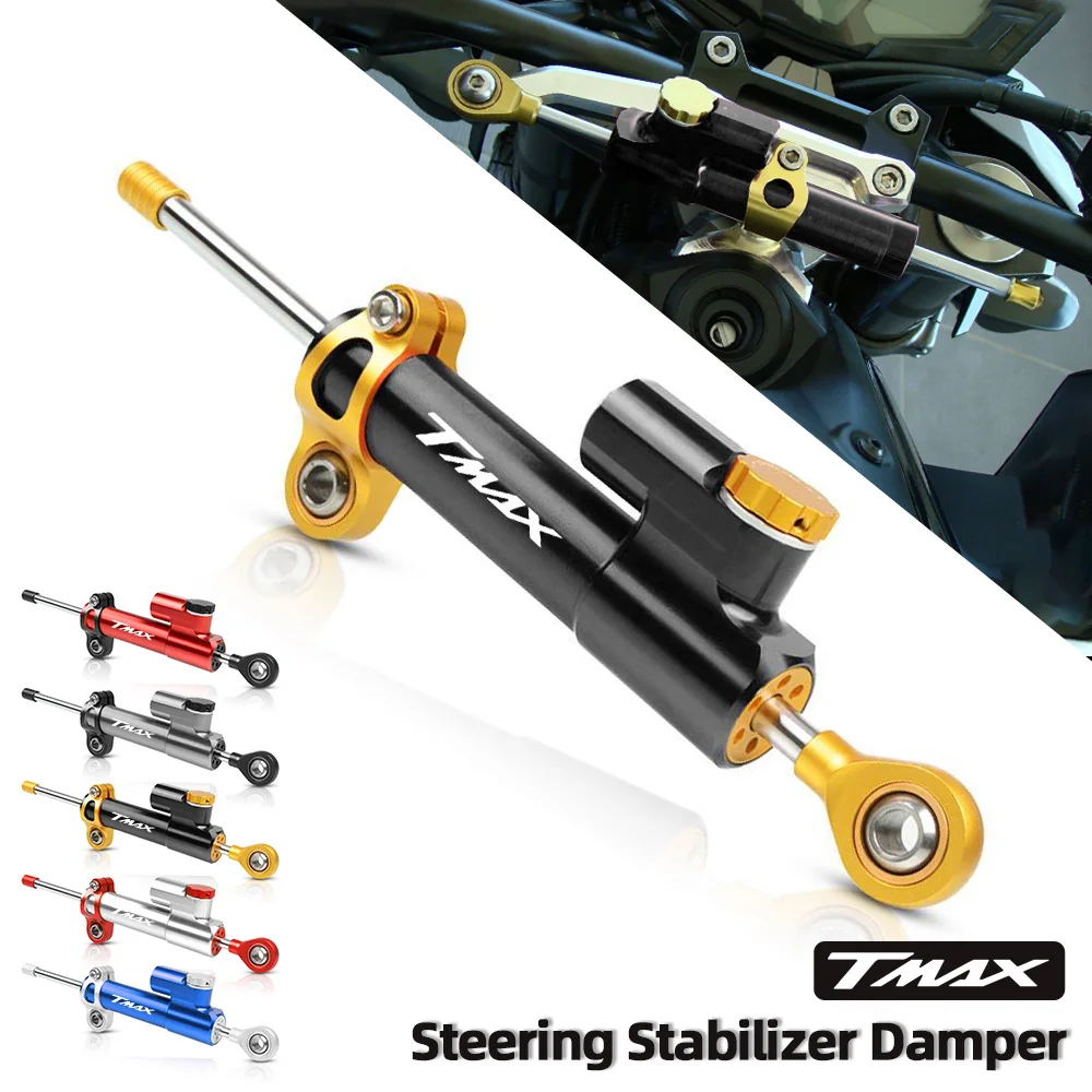 

Motorcycle Adjustable Steering Stabilize Damper Safety Control Bracket Mounting Kit FOR YAMAHA T-MAX TMAX 500/530 2001 2002-2007