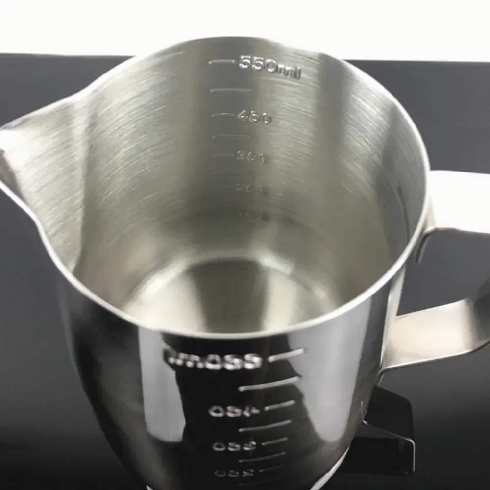 Creative Thickening Large-Capacity Stainless Steel Measuring Cup With Graduated Pointed Mouth Garland Cup Office Color Coffee