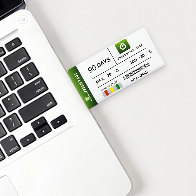 5個入り 新鮮タグ 1 -30～70℃ 使い捨て USB 温度データロガー