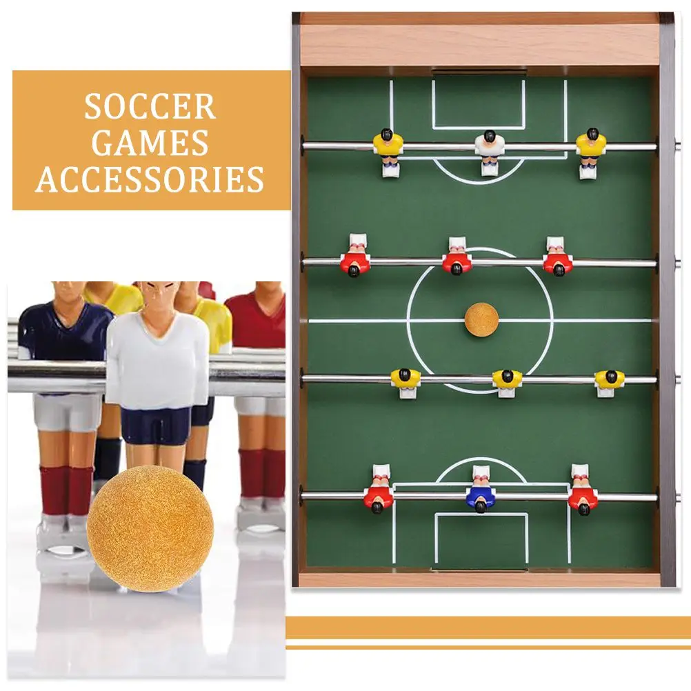 6 Pcs Yellow Foosball Plastic Table Football Foosball Balls Accessories Smooth Replacement Game Soccer Desk Balls