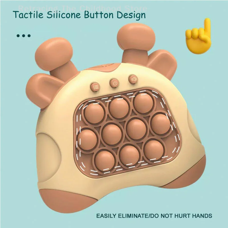 Macchina da gioco puzzle a bolle luminose Giocattoli a spinta rapida Giocattoli educativi per bambini Giocattoli intellettuali creativi