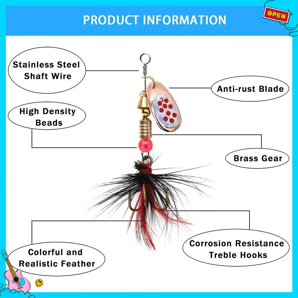 ملعقة معدنية سبينر إغراء 2 إلى 8 جرام 3.5 جرام 10 قطعة/الوحدة ملعقة كرانكبيتس الصيد المتذبذب ل بايك الكروشيه مجموعة أدوات الطعم #3