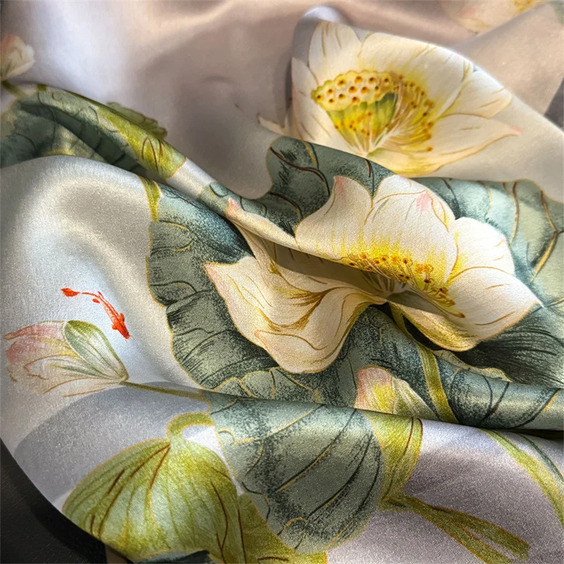 100 %Natural Silk Mulberry Scarf Women Fashion Neck Scarfs Office Lady Hair Foulard Kerchief Female Bandana Shawl Scarves