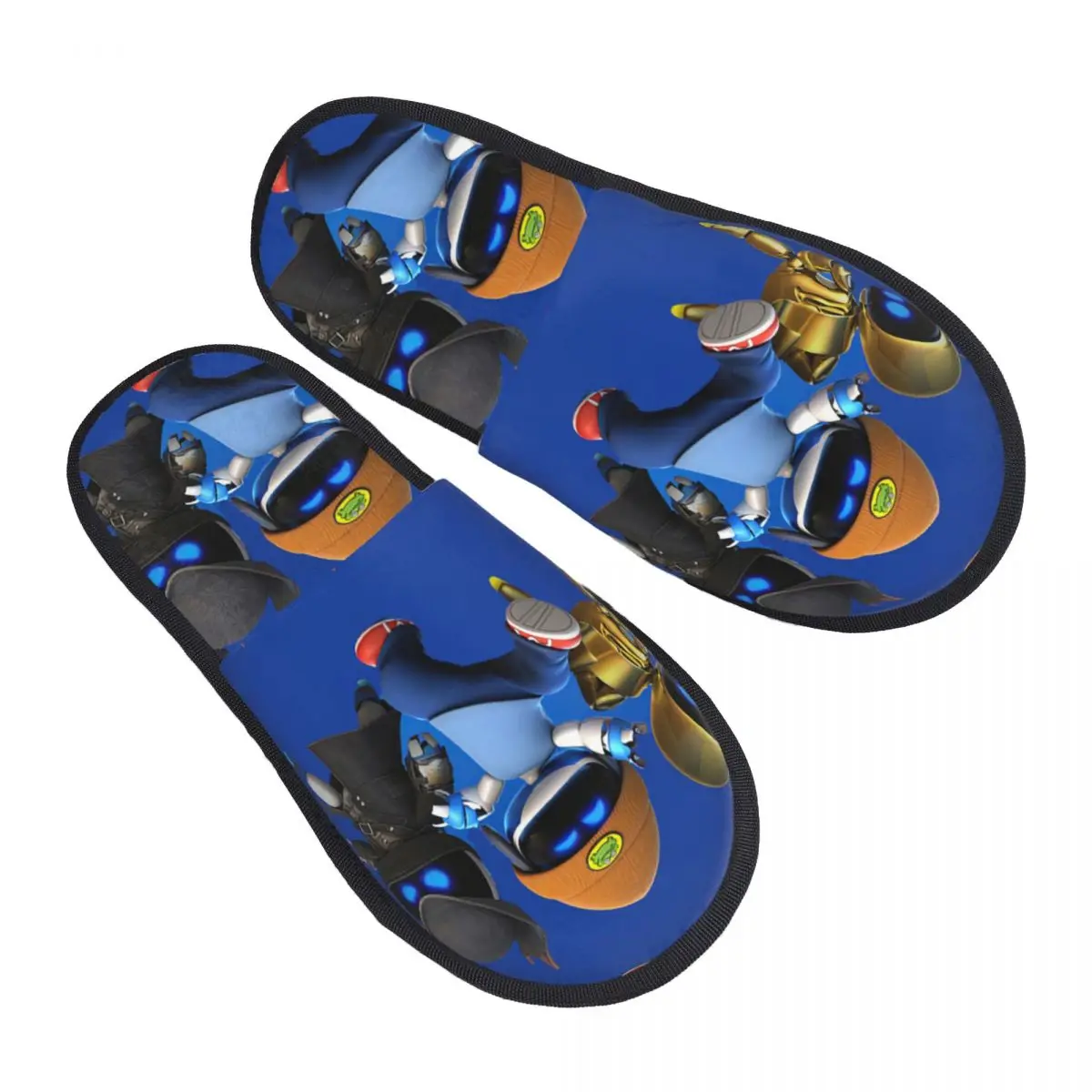 Custom A-Astro Bots Comfort Scuff Memory Foam Slippers Women Spa House Shoes