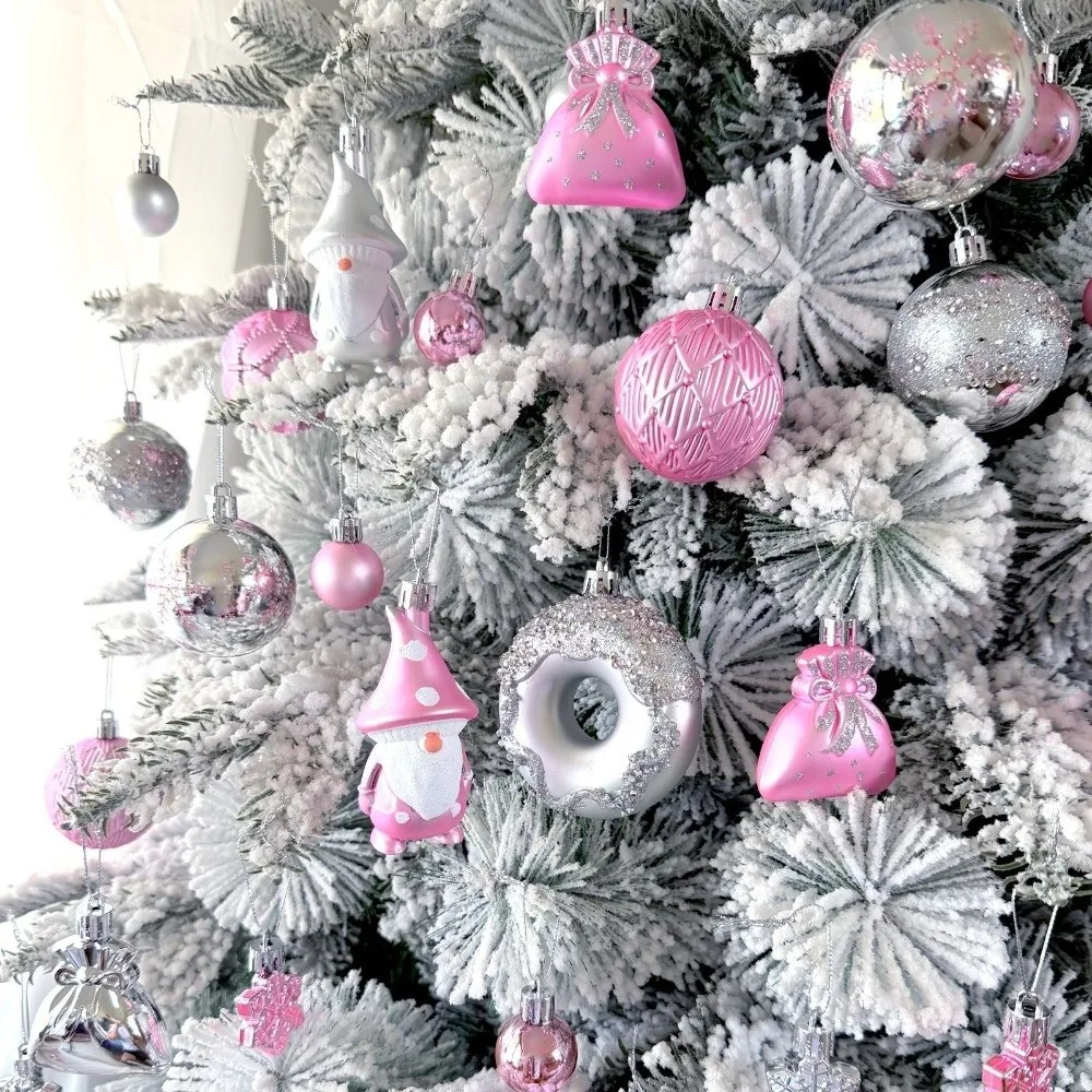 22Pcs/Set Durable 6CM Christmas Ball Shiny Creative Xmas Ornament Ball Xmas Baubles Scene Supplies