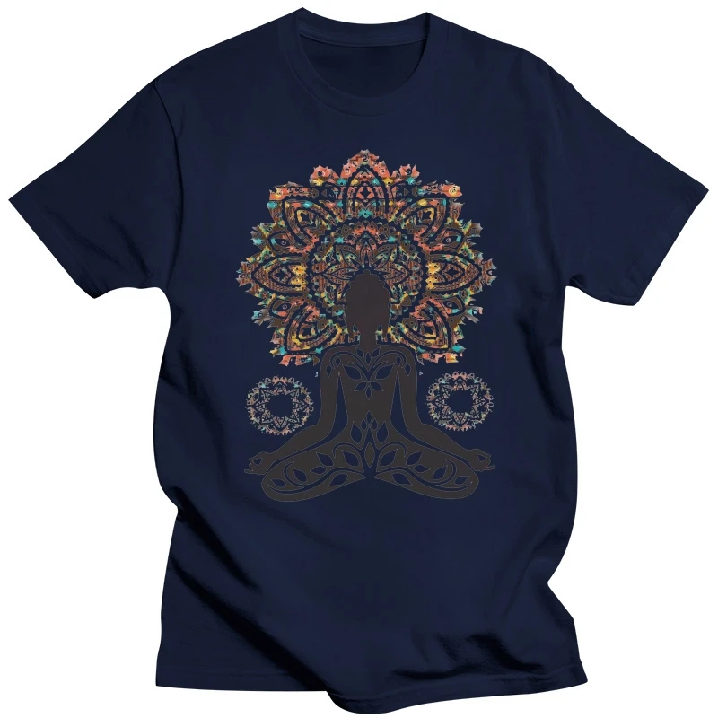 Tee Femme Azteque Yogatraining Haut Buddha Chakra Meditation Zen Hobo Boho Paix T-shirt Base Shirt