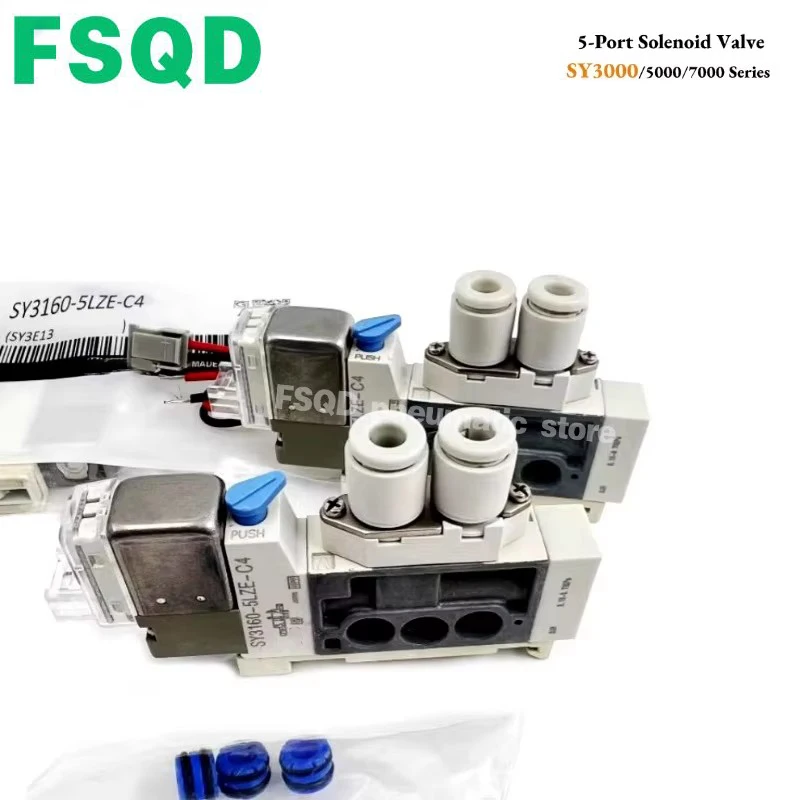 

5-портовый электромагнитный клапан SY3160-5LZD 5LZE 5LOU 5MOU 5LOZ 5MOZ 5MZD 5H 5MZE-M5 C4 C6-Q серии SY3000 Пневматический инструмент