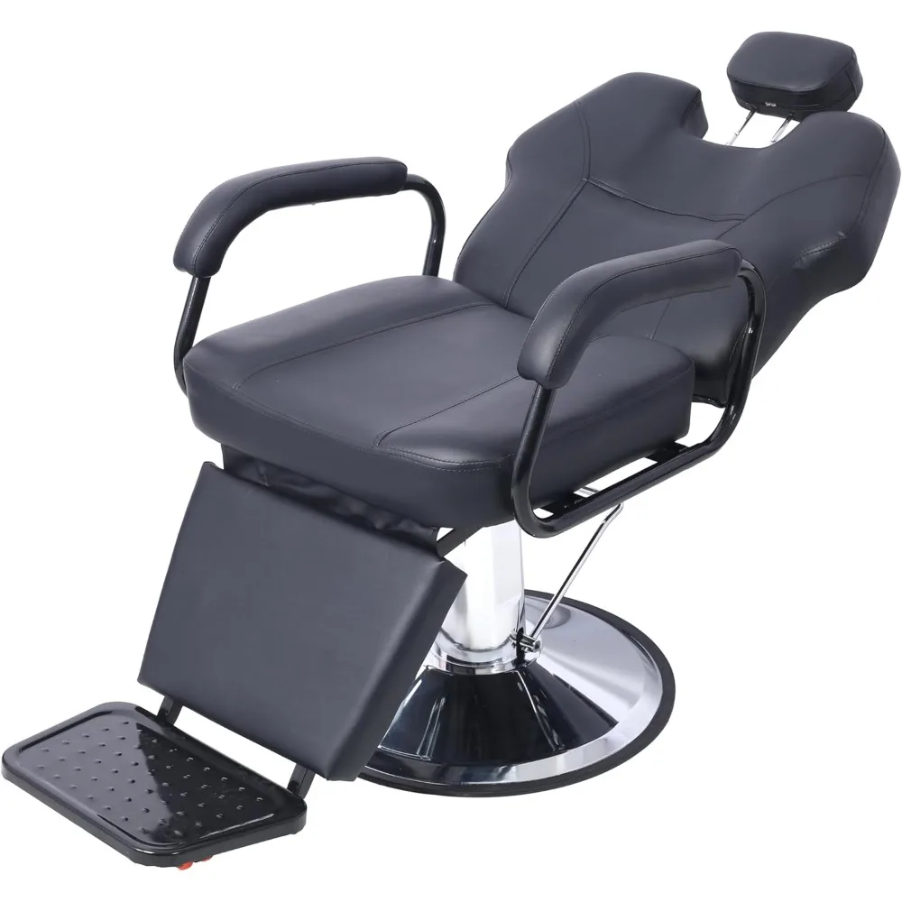 كرسي حلاقة أنيق عالي التحمل مع كرسي قابل للتعديل، ومقعد واسع، ووظيفة الشامبو #6