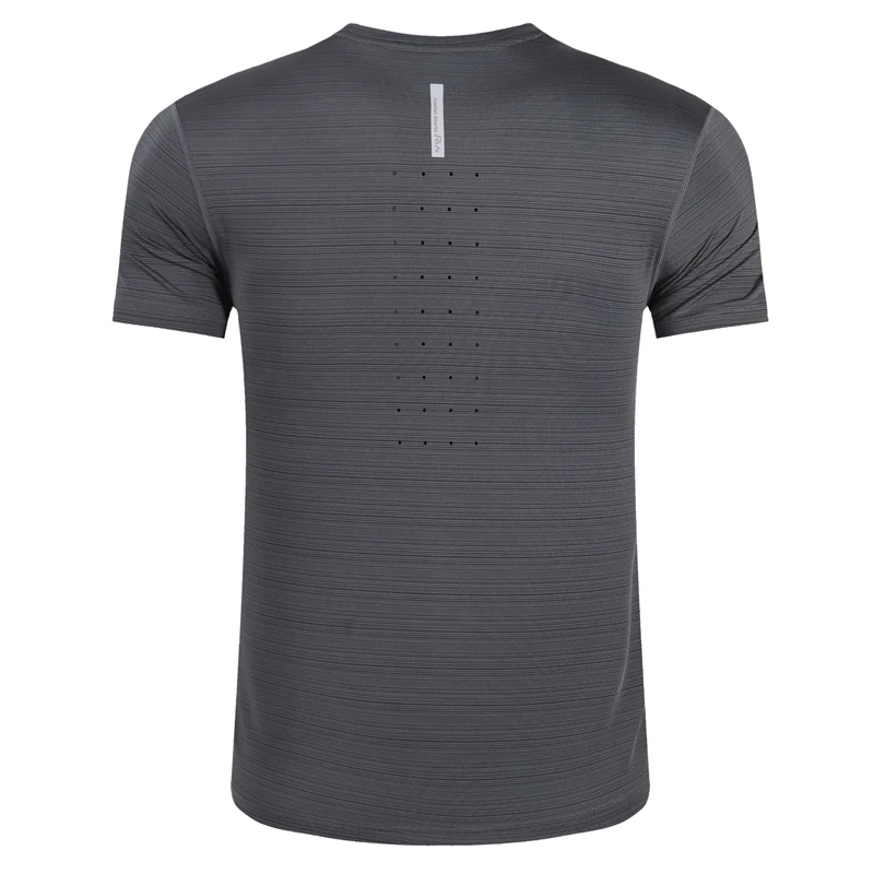 Printing Run Short Sleeves Breathable Football Compression Polyester Tee  Men Workout Tranning Quick Drying Tshirt