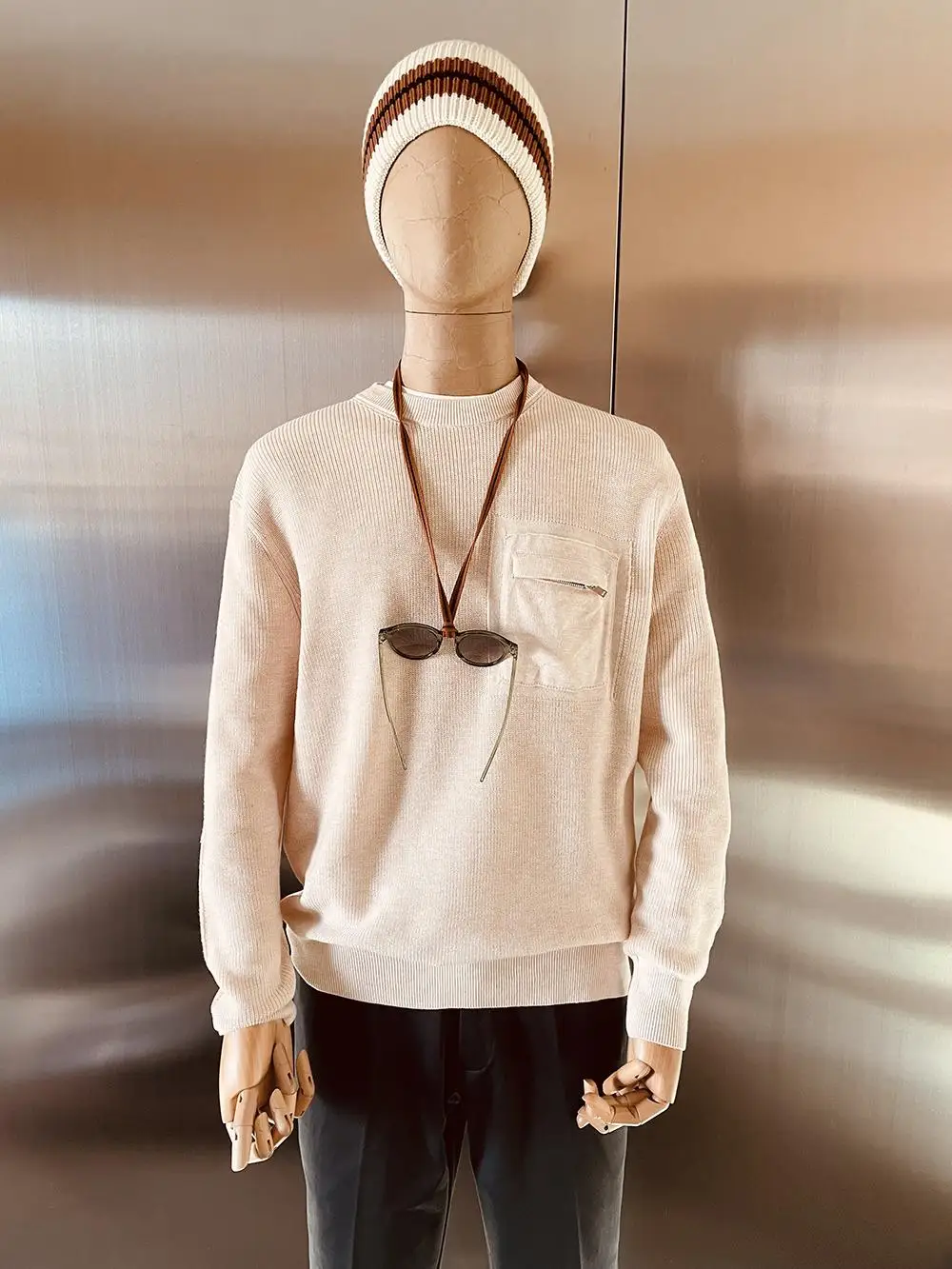 الراقية كامير الحرير محبوك سترة مع كيت جولة Ne للرجال الخريف الشتاء Faion الحضرية Sle طويل Sve اللون