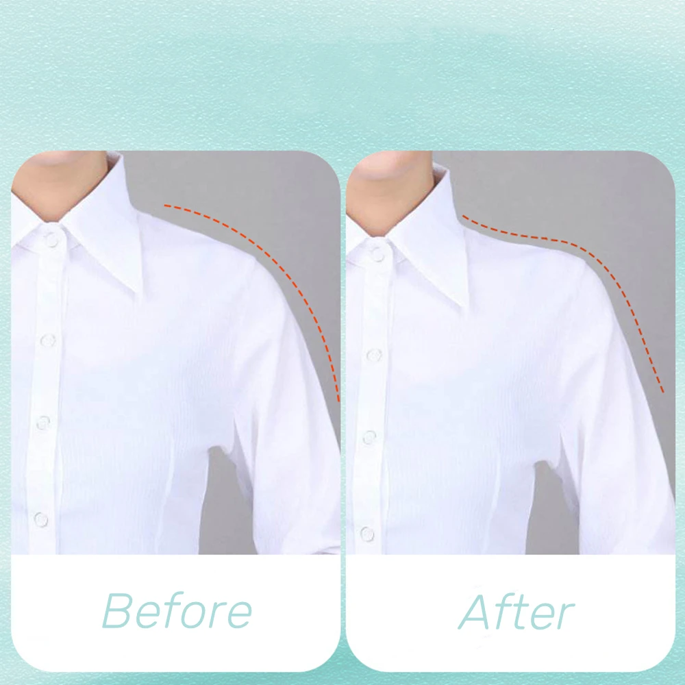 1Pair Naturally Soft Silicone Anti Slip Shoulder Pads Invisible Shoulder Enhancer Push-Up Cushions Reusable Self-Adhesive Unisex