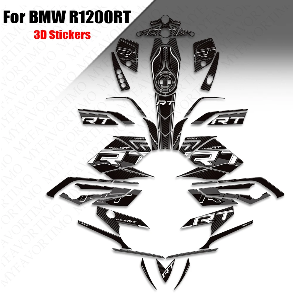 

For BMW R1200RT R 1200 RT R1200 Motorcycle Tank Pad Grips Tank Cap Protectoin Knee 3D Stickers Body Fender Mudguard Decals