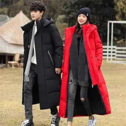 Top Grade Men's X-long 90% White Duck Down Jackets 2023 New Arrivals Couple Thick （Winter) Warm Korean Trend Down Coat