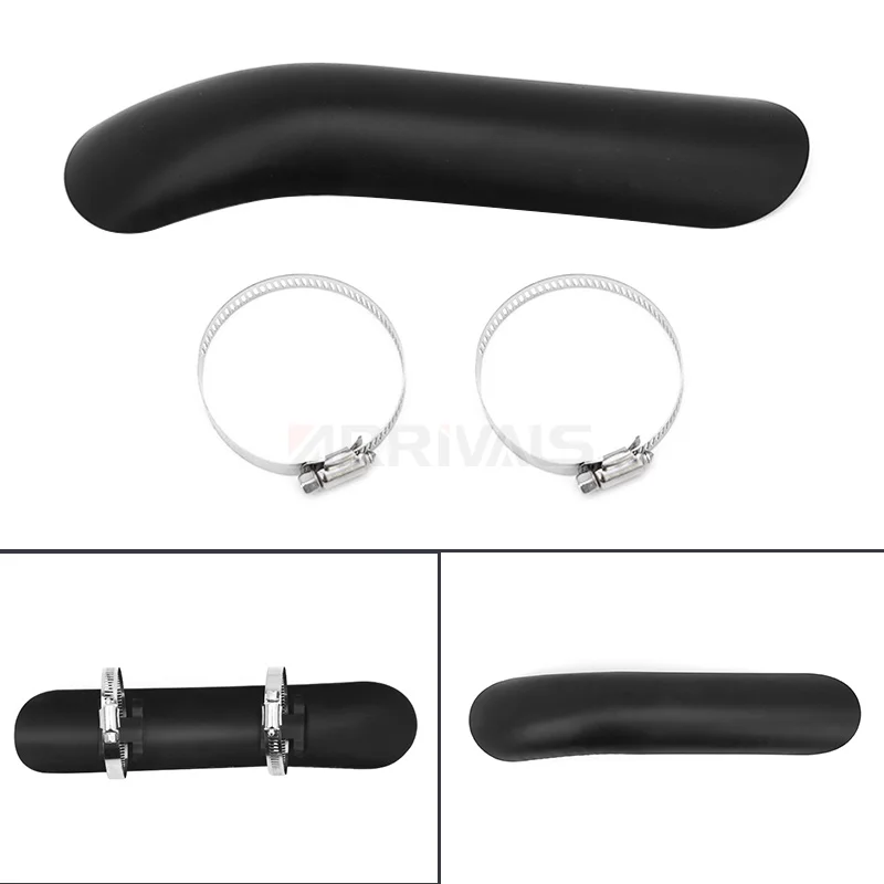 Metal Motorcycle Black Exhaust Muffler Pipe Heat Shield Cover Guard Protector Universal Fit All Motorcycle Motorcross