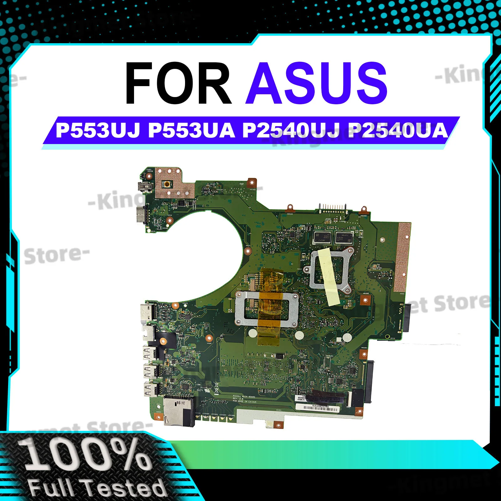 p553uj-ノートパソコンのマザーボード-asus-proart-pe553u-rpo553u-p553u-p553uj-px553u-ノートブックメインボード-i3-i5-i7-cpu-100-テスト-ok