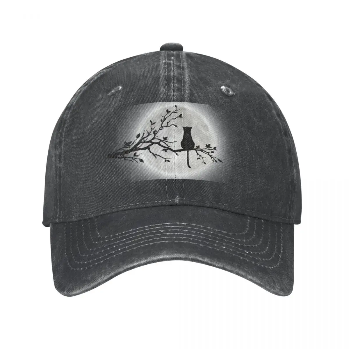 The Cat And The Moon Cap Cowboy Hat streetwear women winter hat Men's