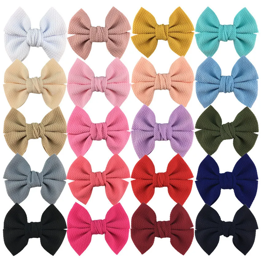 

10pcs Girls Bow Hair Clips 4.5'' Solid Color Bowknots Twill Fabrics Bowknots Hairpins Large Bows Hair Accessories for Children