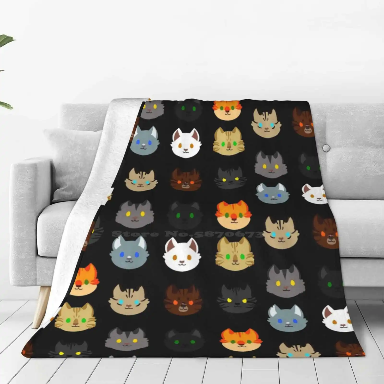 Thunderclan Top Quality Comfortable Bed Sofa Soft Blanket Bluestar Whitestorm Lionheart Tigerclaw Darkstripe Graypaw Ravenpaw