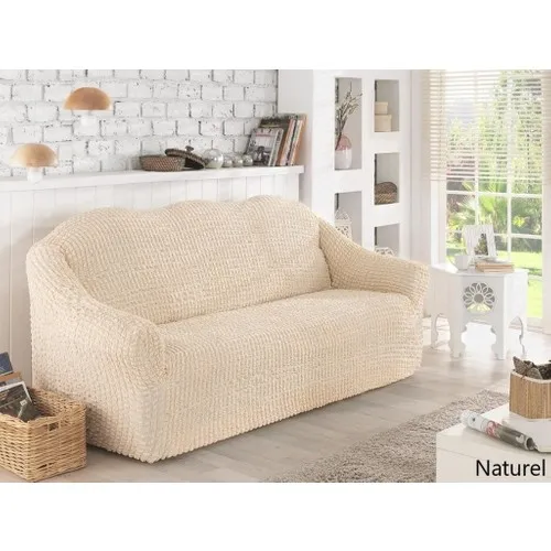 Karna Home Strech 2 Seater Sofa Sofa Cover Naturel