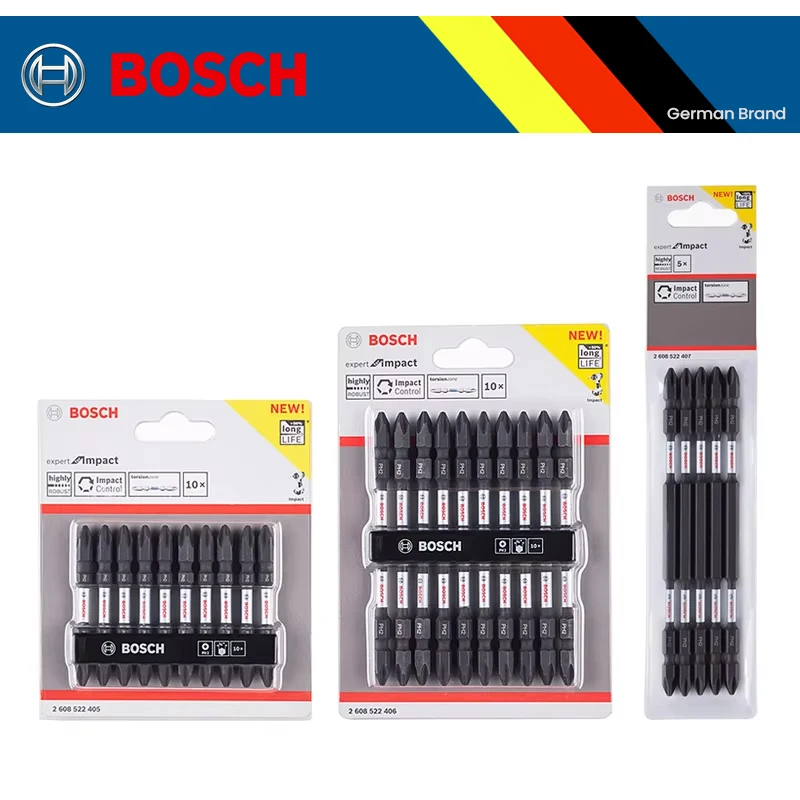 

Bosch Resistant Impact Bits for Screwdriver Drill Accessories S2 Steel Metal Drills Bit Set for Bosch GDR/GDX Series Power Tools