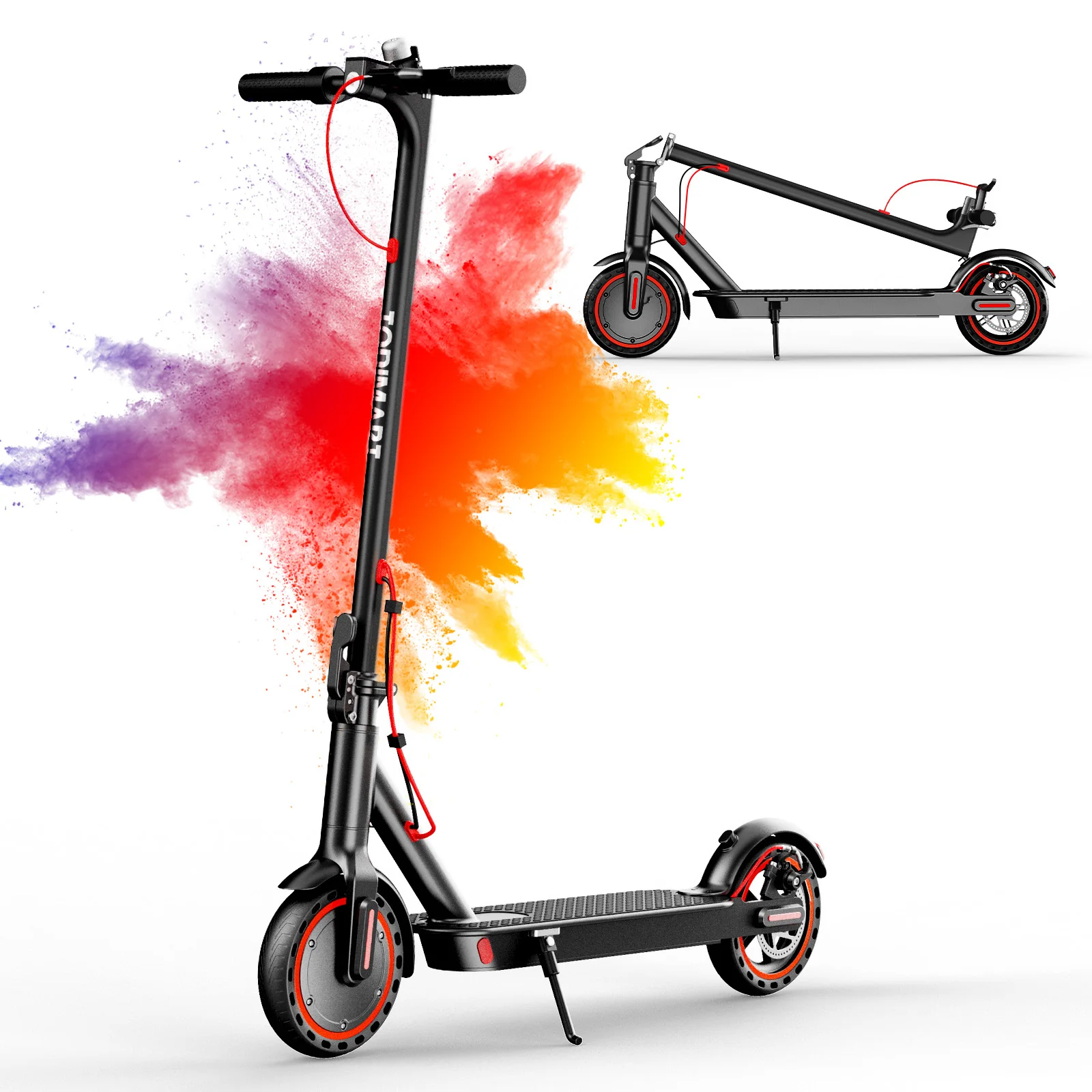 TODIMART T3 Electric Scooter, 25-35km, Ultra-Light Electric Scooters for Adults and Teens, 36V 7.8Ah Battery,350W Peak Motor,App
