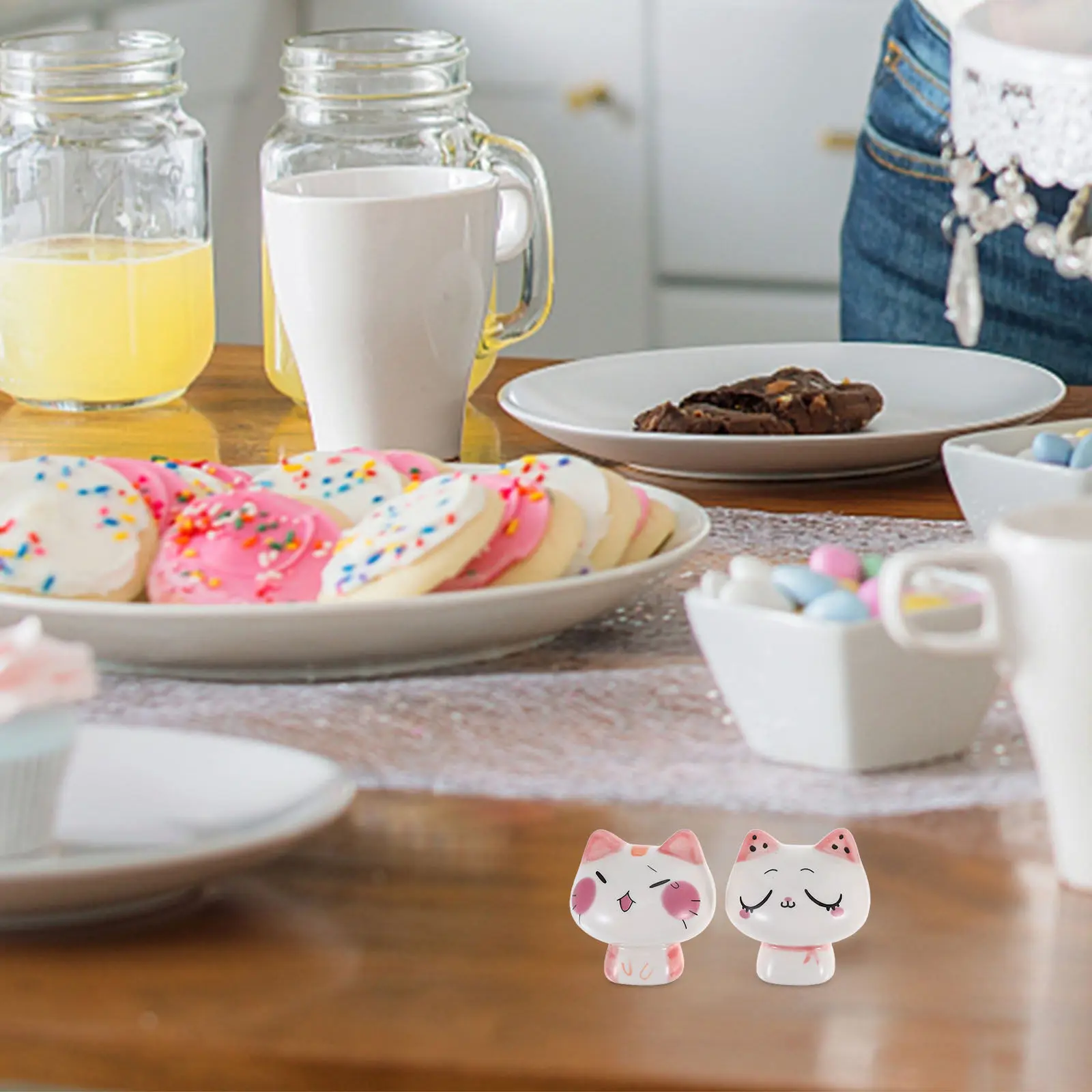 3 Pcs Cartoon Cat Desktop Home Decor Statue Decorations Ornaments Mini Figures Sculpture Table
