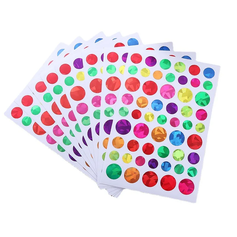 10 sheets/set Star Heart Stickers, 1.5cm Adhesive Small Teacher Stickers for Kids Classroom Teacher Supply, Holographic Sticker