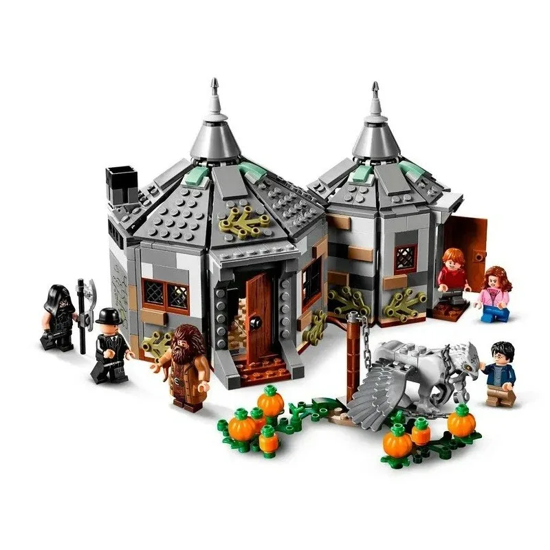 متوفر في المخزون Petter Movie Hagrid's Hut: Buckbeak's Rescue 496 قطعة مكعبات بناء لعبة أطفال هدية متوافقة مع طوب Legoing #2