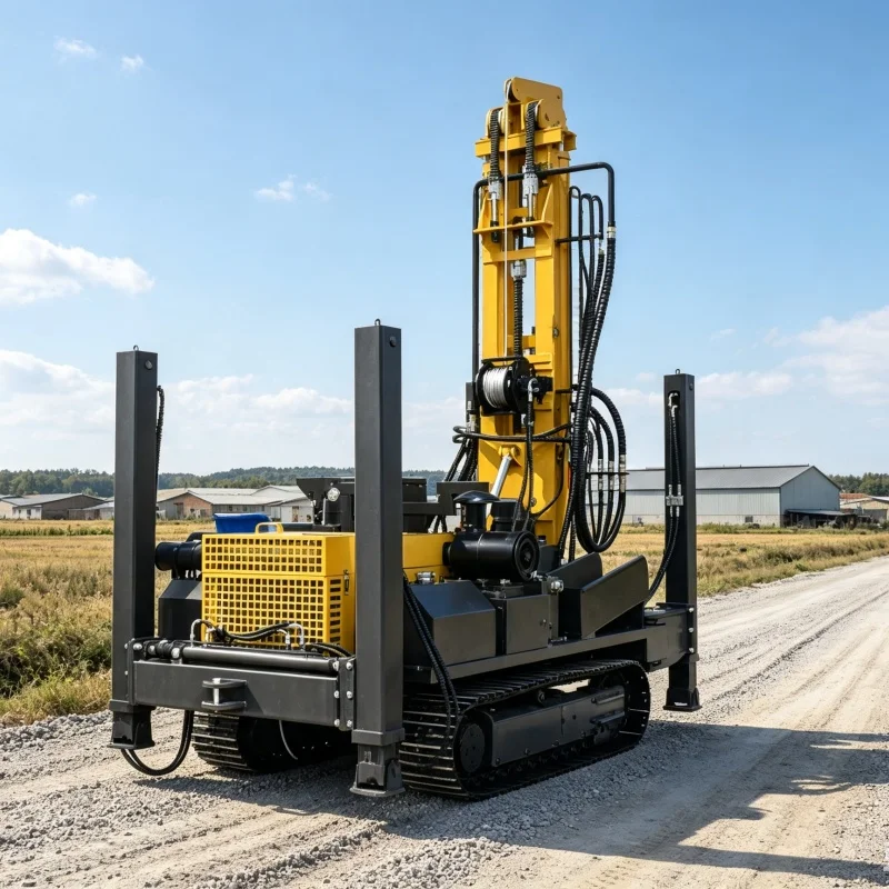 Customized Well-received Pneumatic Water Well Drilling Rig, Drilling Machine, DTH Drilling Rig Matched with Air Compressor