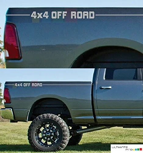 

For 2X stickers Truck Bed or Car Stripe Compatible with Dodge Hemi turbo Ram pick up 4x4 17