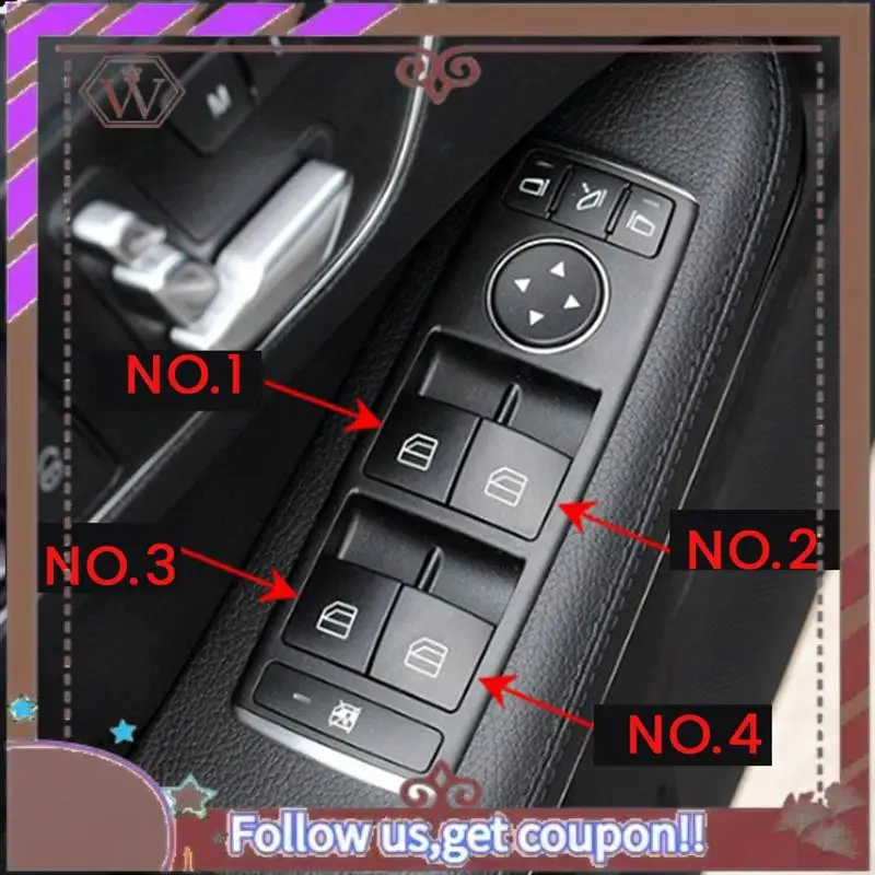 A57E-Car Window Lift Switch Repair Button Cover 2049058202 For Mercedes-Benz C-CLASS W204 GLK X204 W212 W207 Replacement Parts N
