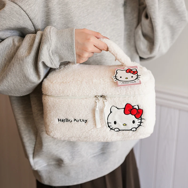 Sanrio Véritable Autorisation - Hello Kitty Necessités quotidiennes et stockage de cosmétiques pour femmes, grande capacité, beau et portable