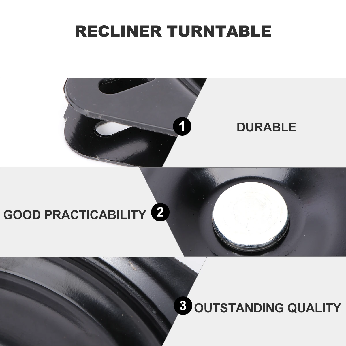 

Black Turntable Bearing Rotating Bearing Plate Heavy Duty Rotary Table Stable Load Capacity Multiple Functions