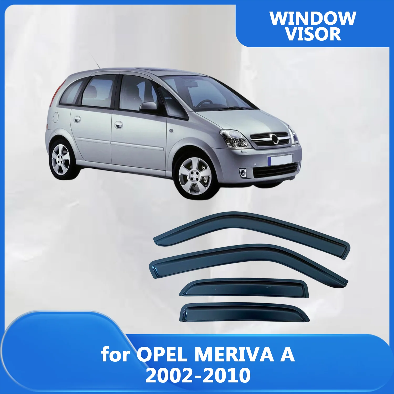 

Window Visor for OPEL MERIVA A 2002 2003 2004 2005 2006 2007 2008 2009 2010 Weathershied Door Side Window Wind Sun Rain Guards