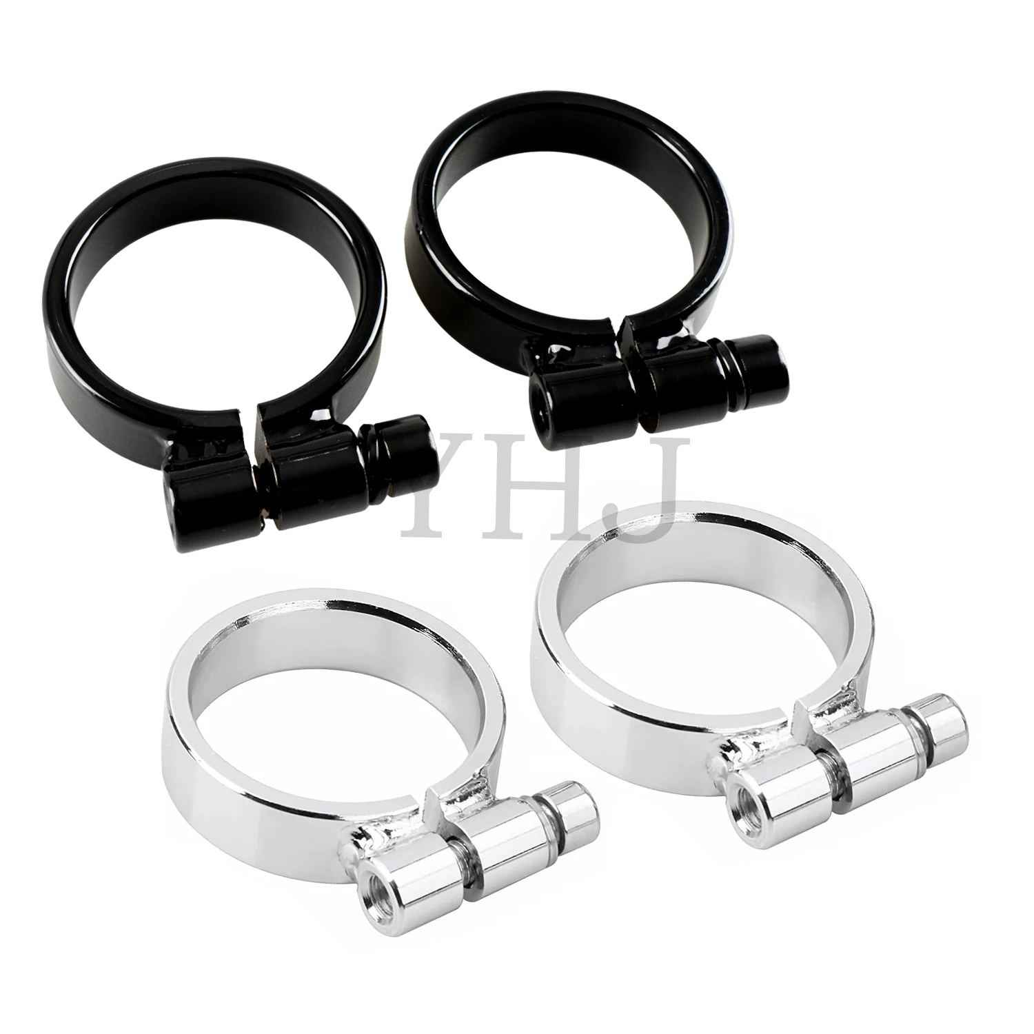 

Black/Chrome 2 Pcs Steel Exhaust Port Clamps For Harley Motorcycle XL Ironhead Sportster 1000 XLH XLCR XL XLC XLCH55 1957-1985