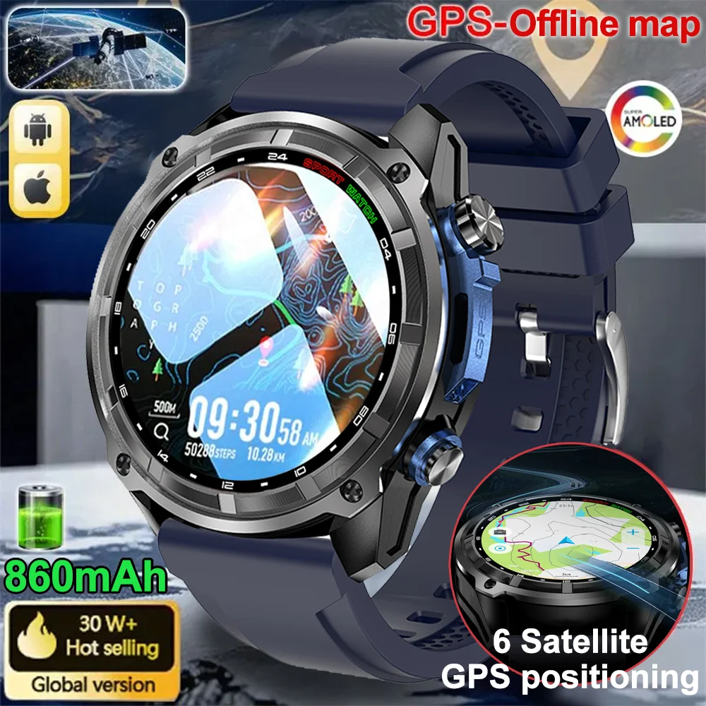 

DT G1 4GB Memory Video Player GPS Bluetooth 6.0 466*466 Smart Watch Smartwatch Map Compass Sports Smart bracelet Android IOS