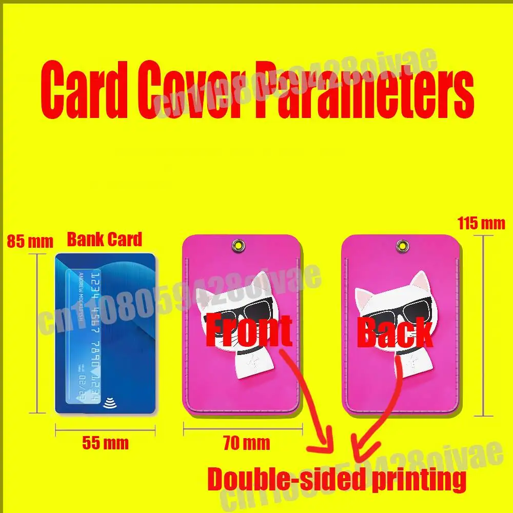 Gato dos desenhos animados engraçado moda para clipes de identificação banco de crédito metrô titular do cartão caso saco de armazenamento adorno chaveiro