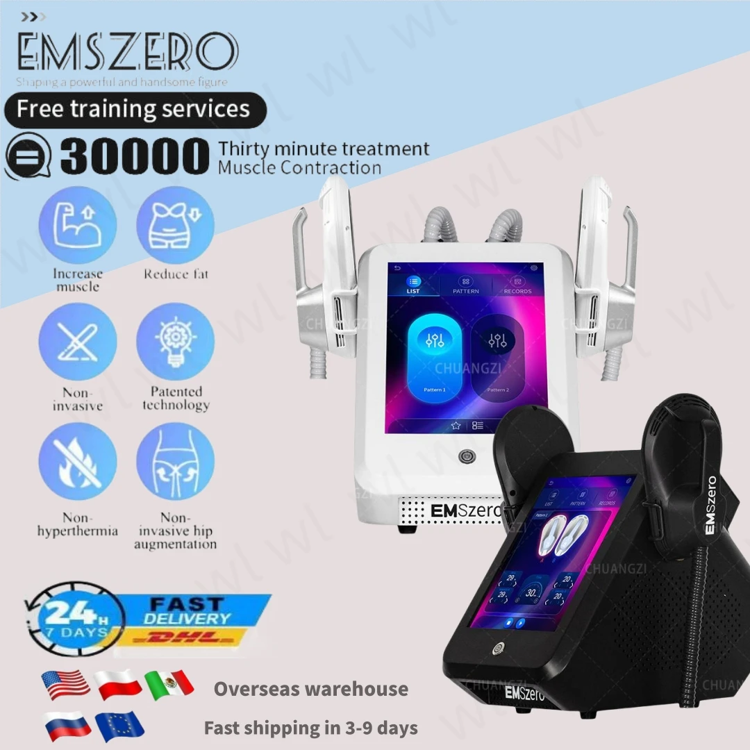 

2024 профессиональная салонная машина EMSzero для формирования тела, 5 ручек для формирования тела, радиочастотный подъем бедер, RF электромагнитное обезжиривание