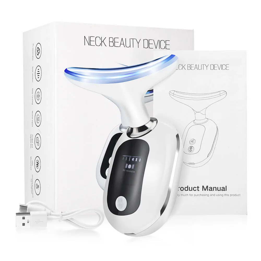 Smart Neck Massager - Portable EMS Home Use Beauty Device for Neck Relaxation & Wrinkle Reduction