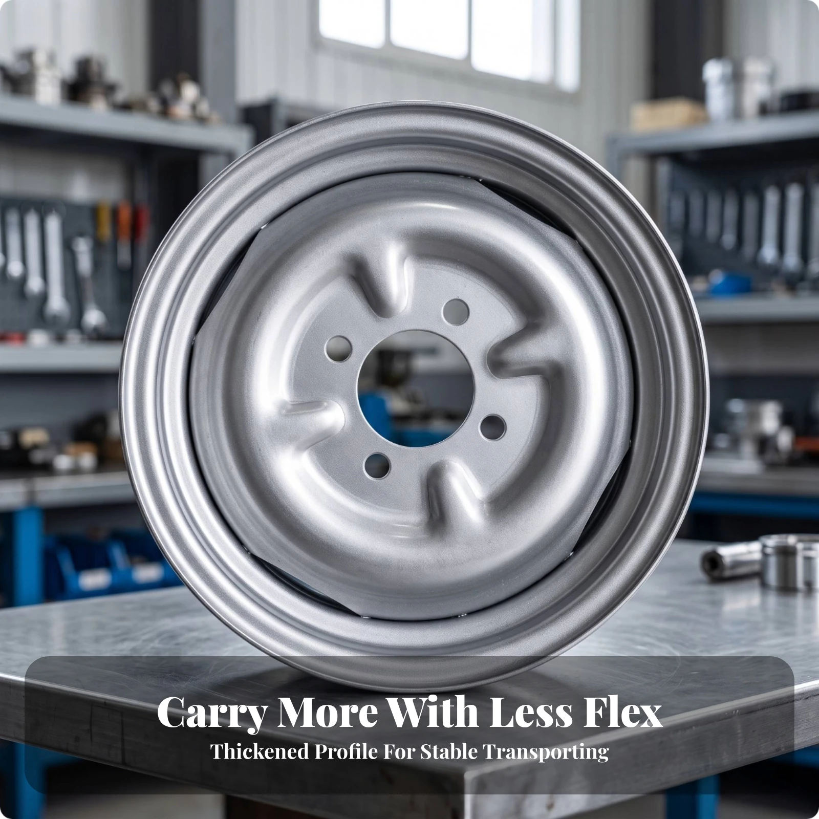 Tricycle Wheel Rim Heavy-Duty Electric Tricycle Rim Tire Sturdy Wear-Resistant for Utility Vehicle Operators, Construction Sites