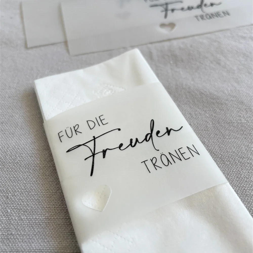 Personalized Banderole For Wedding Napkins Banner Couple's Name Wedding Table Decoration Engagement Birthday Luxury Party Decor - view 4